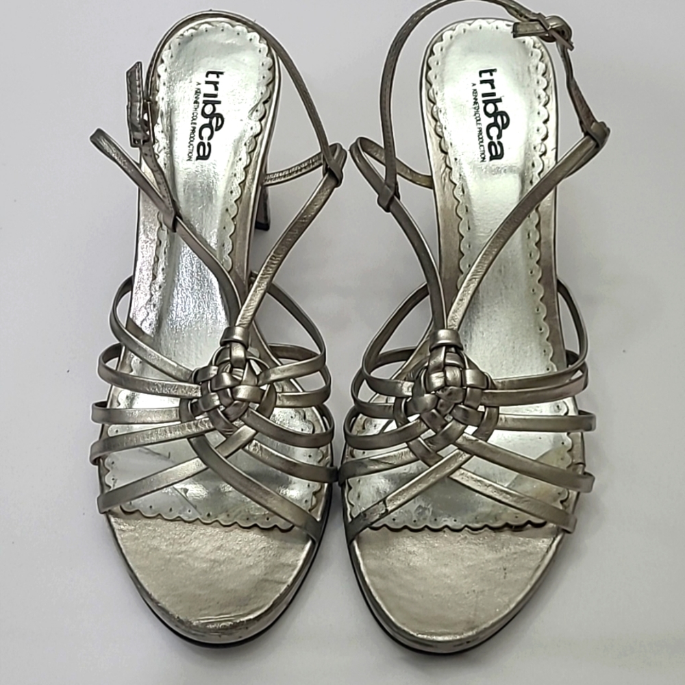 Silver Strap Heels